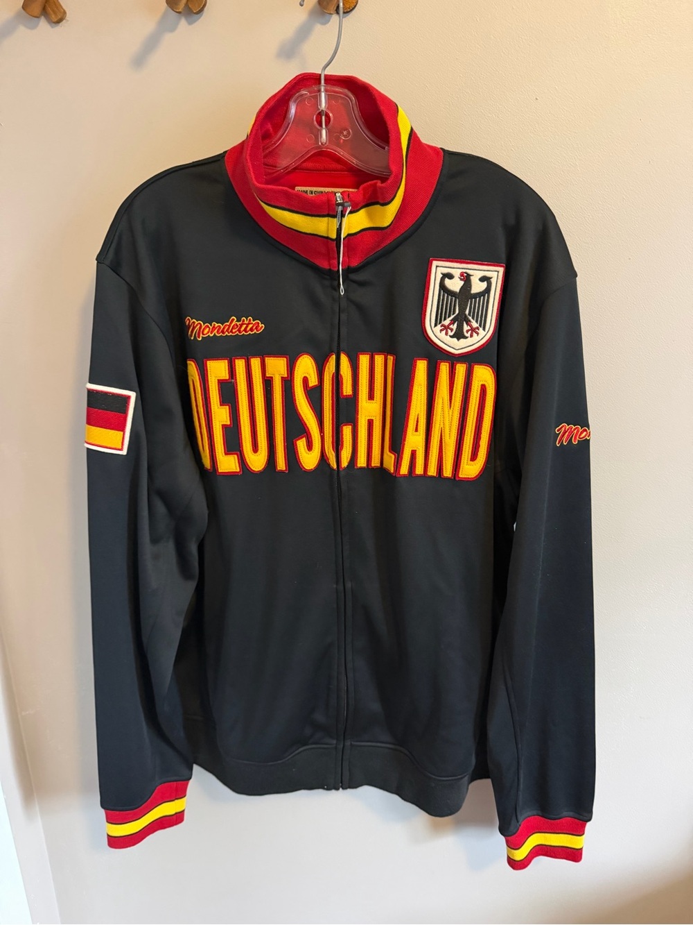 Mondetta Deutschland Germany Track Jacket Full Zip Black Red Yellow XXL/TTG